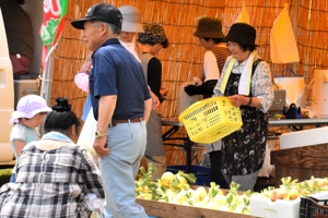 野菜の出店の画像