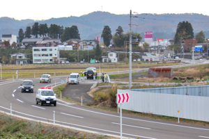 千谷バイパスの遠景画像