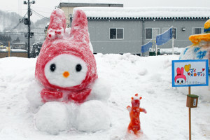 マイメロディの雪像の画像