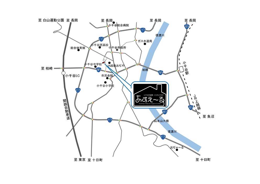 健康・こどもプラザへのアクセスマップ