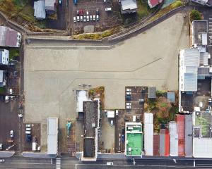 令和2年11月末時点の旧小千谷総合病院上空からの鳥瞰の画像