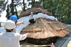 阿弥陀堂の屋根の画像