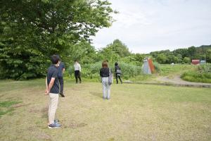 山本山現地踏査の様子