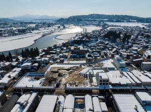 上空から斜めに見下ろした画像