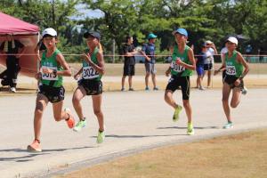 男子3000ｍ走をしている中学生の画像