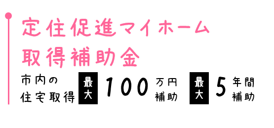 定住促進マイホーム取得補助金