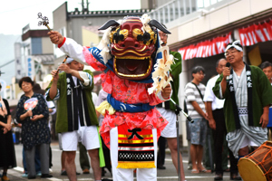 五辺大名行列の獅子舞の画像