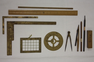 広川晴軒愛用の測量用具の画像